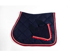 Wagner VS/Spring Ensemble de tapis de selle avec housse anti-mouches et strass Bleu