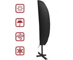 Housse parasol déporté, Housse parasol deport, Housse parasol, Imperméable à leau 210D taffetas polyester résistant respirant couverture de protection pour parasol de jardin