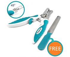 Professionnelle Pince à Ongles pour Chien et Chat -Vaxuia Coupe Griffes pour Animaux Petit Moyennes et Grandes -Avec Verrouillage de Sécurité et Lime à Ongles- Sécurité pour éviter les Overcutting