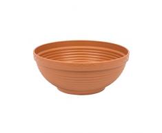 Pot de fleur en plastique en forme bol, terre cuite, diametre: 30 cm