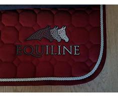 Equiline Sprinter Art VS Tapis de Selle pour Cheval Bordeaux/Argent/Gris
