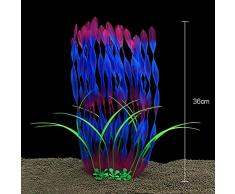 lele Grand Aquarium Plantes Artificielle En Plastique Réservoir De Poissons Plantes Décoration Ornement Sûr pour Tous Les Réservoirs De Poissons Artificiel Plantes Aquarium Décoration (violet)