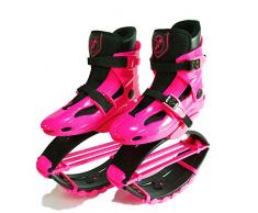 Chaussures élastiques, chaussures qui rebondissent, videur despace, chaussures pour enfants, échasses pour adultes, chaussures pour enfants, chaussures de saut (33-35 verges (nombre M) gris bleu, 50)