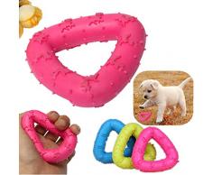 En caoutchouc pour chien chat Triangle chiot Jouer Funny Jouet à mâcher simple Couleur aléatoire tranining non toxique pour chien