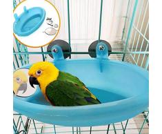 Hpybest Baignoire pour Perroquet avec Miroir pour Animal Domestique Accessoires de Cage pour Oiseau Miroir de Bain Boîte de Douche Cage à Oiseaux Petit Oiseau Cage à Oiseaux Jouets