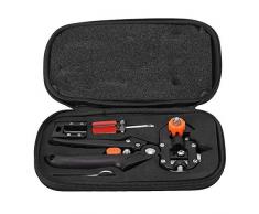 Kit d'Outils de Greffe, Outil de Coupe de Greffe d'arbre Fruitier Sécateur Robuste en Acier Inoxydable Kit de Ciseaux de Greffage Professionnel pour l'arbre de Fruit de Jardin.
