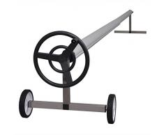 vidaXL Enrouleur de Bâche de Piscine avec Base en Acier Bâche Extérieur Jardin