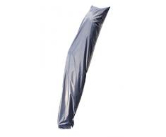 Housse de protection Deluxe pour parasol déporté de 200 cm Jusqu'à 400 cm – Matière : Oxford 420 Polyester Imperméable, résistant, protection UV – 255 cm gris