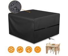GIKPAL Housse Salon de Jardin, Table Jardin Bâche, Patio Terrasse Couverture De Protection, Anti-UV Imperméables Oxford Housse de Meubles 125 * 125 * 74 cm (125 * 125 * 74 cm)