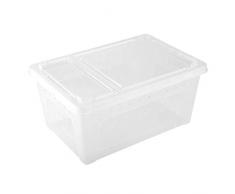 Duokon Boîte de Reptiles en Plastique Contenant de Nourriture ventilé Contenant Une Cage dhabitat Animal Transparent pour lézard araignée Grenouille Scorpion Serpent Python(Transparent)