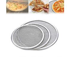 Nrpfell Four à Pizza Rond Professionnel Plaque de Cuisson Filet Antiadhésif pour Grille de Barbecue (10 Pouces)