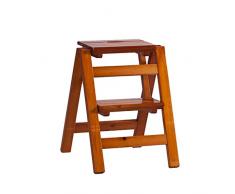 ZHWEI Escabeau Pliant Ladder en Bois Massif Jardinière Shelf Ménage Échelle Multifonction Intérieur Construction Robuste (Color : Brown)