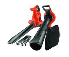 BLACK+DECKER BDBV30-QS Aspirateur, Souffleur, Broyeur de feuilles filaire - Volume daspiration : 14 m3/min - Capacité : 50 L 3000W, Orange, 4 accessoires
