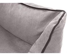 Knuffelwuff Panier orthopédique pour chien lit pour chien Amelie, velours, gris XXL 120 x 85cm
