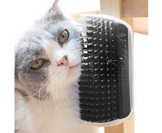 PET SPPTIES Brosse d’Angle de toilettage Massage pour Chat Groomer Brosse Peigne Chiens Chats Cheveux De Rembourrage PS021 (Black)