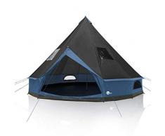 your GEAR Tente Ravello 400, Tipi pour 4-6 Personnes Tente familiale Hauteur Libre Sol Cousu étanche 5000 mm Bleu Gris