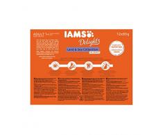 Iams Terre/Mer Land/Sea Collection Nourriture Humide en Sauce pour Chat Adulte Toutes Les Races 12 Sachets x 85 g