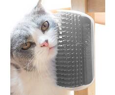 PET SPPTIES Brosse d’Angle de toilettage Massage pour Chat Groomer Brosse Peigne Chiens Chats Cheveux De Rembourrage PS021 (Grey)