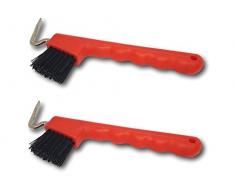 Cure-pied avec brosse très solide et poignée ergonomique Convient pour les sabots de chevaux, ânes et chèvres