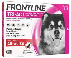 FRONTLINE TRI-ACT Chien - Anti-puces et anti-tiques pour chien - 40-60kg - 3 pipettes