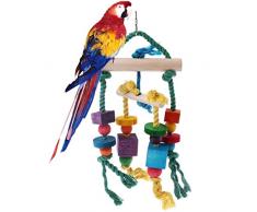 Ogquaton Oiseau Blocs De Bois Accessoires Suspendus pour Perroquet Perruche Perruche Cockatiels Conure Macaw Africain Cacatoès Cage Inséparable Cage Jouet À Croquer Durable et Pratique