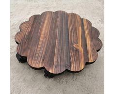Pots de fleurs Rond amovible du plateau de pot de fleurs avec la roue universelle solide rouleau de base en bois en pot bac à fleurs en bois massif Récipients pour plantes de jardin