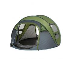 HHORD Tente Gonflable Hydraulique Automatique, Tente De Camping Étanche Ventilée, Tente Familiale Instantanée De 2 À 6 Personnes, pour La Randonnée en Plein Air en Camping,Vert,2~3People