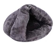 IBLUELOVER Niche Chat Lit Chien Sac de Couchage en Peluche Nid de Petit Moyen Chien Chiot Maison Intérieur Triangle Coussin Panier Canapé Lit Animal de Compagnie Couverture Pliable Cadeau Noël