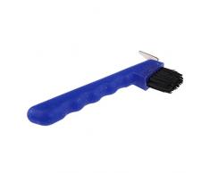 Injoyo Cure-Pied avec Outil De Toilettage pour Chevaux, Pinceau, Diverses Couleurs - Bleu, 18cm