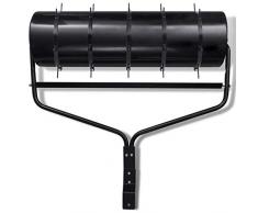junhaofu Rouleau à Gazon de Jardin Noir avec 5 Bandes d'aérateur 30 cm Maison et Jardin Pelouses et Jardins Jardinage Outils de Jardinage Rouleaux à Gazon