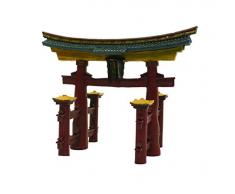 Rosewood Décoration pour Aquarium Porte Torii Japonaise