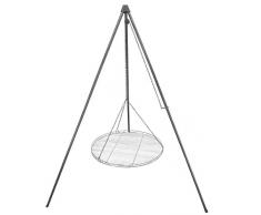 Huber Grillgeräte Barbecue Suspendu sur trépied avec Grille 70 cm, Production Allemande
