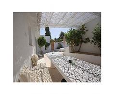 Filet De Camouflage Blanc 4x6m Facile À Transporter Pare-soleil Camouflage Filet De Protection Filet Couvert Auvent Terrasse Écran Solaire Tente Ombre De Jardin Et Carport De Pavillon Anti-UV Réseau d