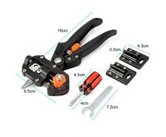 Sécateurs de Jardin, Professionnel Ciseaux de Greffage pour branches de max. 14 mm, Kit de greffe d'arbre pour plante / branche / brindille / vigne / arbre fruitier (u-cut v-cut Ω-cut)