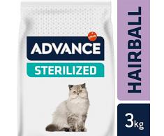Advance Hairball Croquettes Poulet pour Chat Stérilisé Contrôle des Boules de Poils 3 Kg