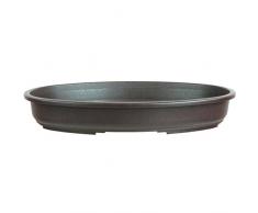 Pot à bonsaï 35x24x5cm marron foncé ovale plastique