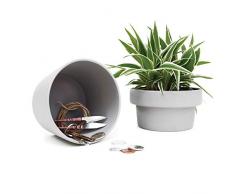 SUCC UK Hideaway | Pot à cachette pour Plantes succulentes | Pot de Fleurs en céramique Gris, 550 ML
