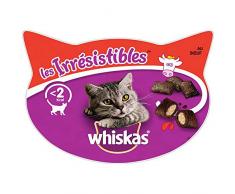 Whiskas Les Irrésistibles – Friandises au boeuf pour chat adulte, croquantes à lextérieur et tendres à lintérieur – 8 boîtes de 60g