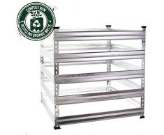 Composteur métallique Composteur de Jardin 90 x 90 x 90 x 90 cm jusqu'à 720 litres