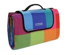 SONGMICS GCM61C Couverture de Pique-Nique en Polaire imperméable 195 x 150 cm