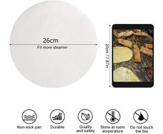 100 Pcs anti-adhésif rond barbecue papier cuisson papier barbecue fer feuille de papier barbecue ligne chef barbecue en plein air