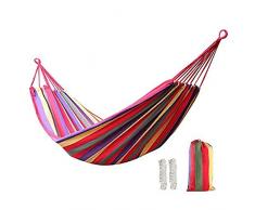 Jardin Hamac coton doux Hamac de camping avec sac à dos, le meilleur pour cour, porche, Voyage, camping.Grand,double 2 personnes, charge 204,1 kilogram