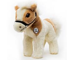 Kuscheltiere.biz Poney Zaina COB Gypsy Tinker Skewbald islandais Cheval avec Harnais - Jouet en Peluche de