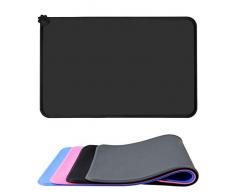 Taglory Tapis Gamelle Chien et Chat, Tapis Antiderapant Dessous Gamelles pour Animaux, Tapis d’Alimentation Imperméable Silicone, 47x30cm Noir