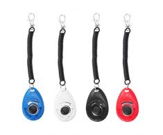 UEETEK Clicker pour Chien Clicker de dressage pour chiot/chien avec bracelet Lot de 4