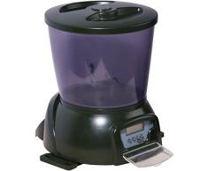 dobar 25001 Distributeur Automatique de Nourriture pour Poissons de Bassin avec écran LCD pour lextérieur Vert 22 x 22,5 x 26,5 cm