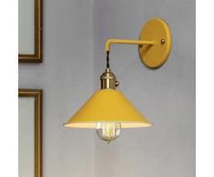 Lamp Salon créatif Escalier Allée Chambre Chevet Macaron Cache-pot Petite Applique Murale Parapluie (Blanc) High Tech (Couleur : Jaune)
