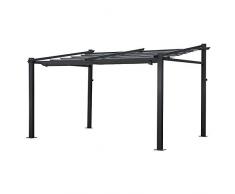 Happy Garden Pergola Murale 3 × 4m FRÉJUS Grise - Structure Aluminium