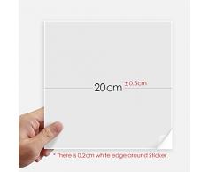 DIYthinker Circulaire d'eau de Pluie Twenty Four Solaire Terme Autocollant carré de 20 cm Mur Valise pour Ordinateur Portable Motobike Decal 4Pcs 20cm x 20cm Multicolor