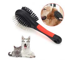 Brosse Chiens Et Chats,Brosse Toilettage Chien,Peigne de Toilettage,Brosse pour Chien,Brosse Chat,pour Double Face Massage Pinceau,Convient aux Cheveux Longs et Courts